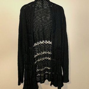 Black crochet sweater